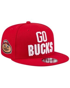 KTZ Ohio State Buckeyes Go Team 9fifty Snapback Hat - Red