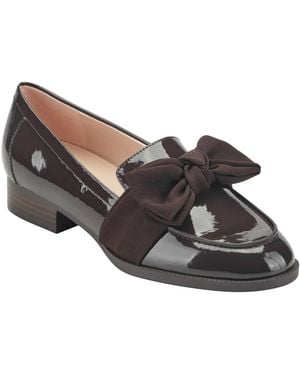 Bandolino Lindio Bow Slip On Tailored Loafers - Brown
