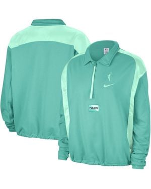 Nike  New York Liberty Basketball Fleece Quarter-zip Performance Pullover - Green
