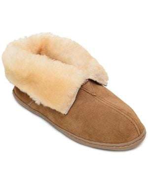Minnetonka Sheepskin Ankle Boot Slippers - Multicolor