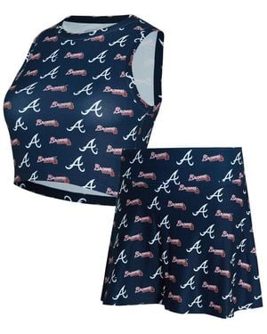 Concepts Sport  2-piece Atlanta Braves Knit Tank Top And Skort Set - Blue