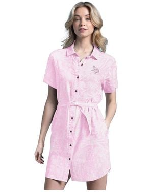 Margaritaville Minnesota Vikings Palm Linen Dress - Pink