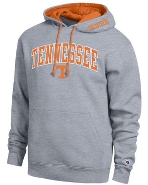 Champion Tennessee Volunteers Arch Tackle Twill Fleece Relaxed-fit Hoodie - Gray