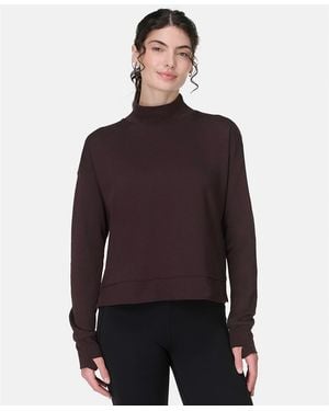 Sweaty Betty After Class Funnel-neck Sweatshirt - Brown