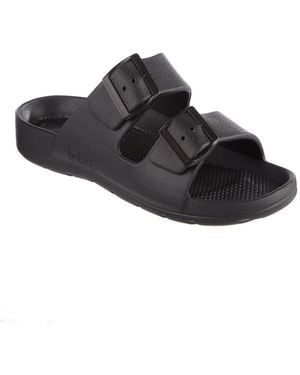 Totes Double Buckle Adjustable Slides - Black