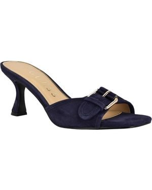 Guess Dista Buckle Kitten Heel Sandals - Blue