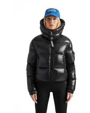 Jacket High Collar Puffer Jacket - Black