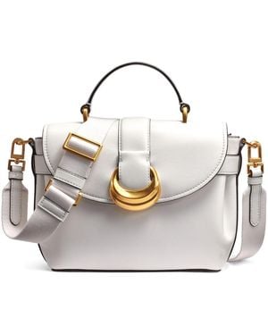 Donna Karan Valley Stream Buckle Top Handle Satchel Bag - Gray