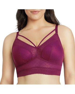 Parfait Plus Size Mia Dot Wire-free Bralette - Purple