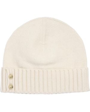 Ralph Lauren Crest Knit Beanie Hat - Natural