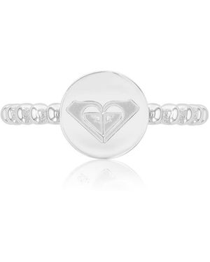 Roxy Waterproof Yellow Triangular Heart Beads Ring - White