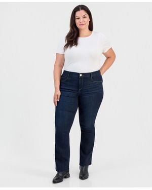 Democracy Trendy Plus Size Absolution Itty Bitty Bootcut Jeans - Blue