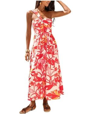 CUPSHE Ceremony Floral Maxi Beach Dress - Red