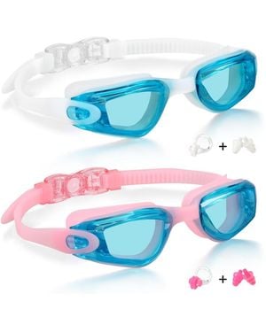 Gnuadz 2pc Swim goggles Kids Anti-fog Uv Protection Comfort Fit - Blue