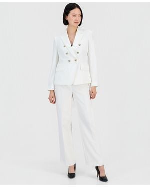 Tahari Double-breasted Pantsuit - White
