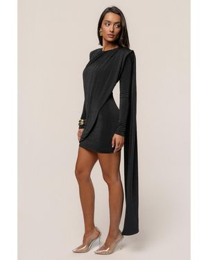 JLUXLABEL Midnight Draped Mini Dress - Natural