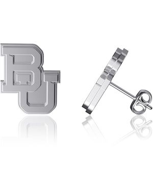 Dayna Designs Baylor Bears Team Logo Silver Post Earrings - Metallic