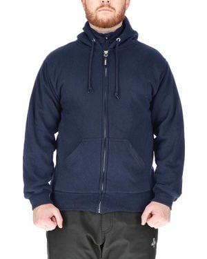 Refrigiwear Big & Tall Thermal Lined Hooded Sweatshirt - Blue