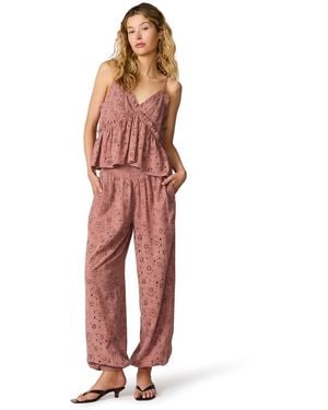 Steve Madden Tillie Eyelet Pull-on Ankle Pants - Red