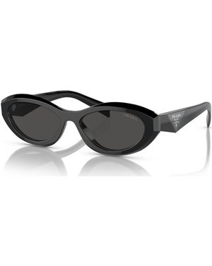 Prada Symbole Irregular Sunglasses - Black