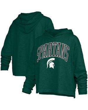 Pressbox Michigan State Spartans Nelson Long-sleeve Hooded Slub T-shirt - Green