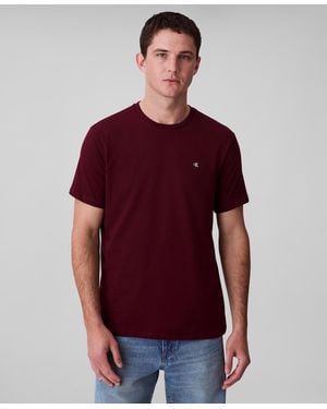 Calvin Klein Smooth Cotton Solid Crewneck T-shirt - Red