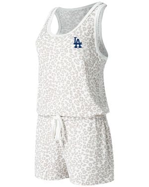 Concepts Sport Los Angeles Dodgers Montana Hacci Knit Romper - White