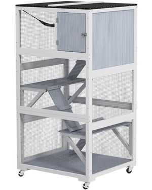 Rui Outdoor Catio Cat Enclosure On Wheels - Blue