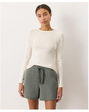 Pact Organic Cotton Perfect Rib Layering Long Sleeve - Gray