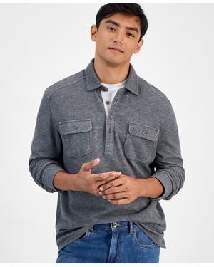 Tommy Bahama Penn Cove Long-sleeve Polo Shirt - Gray