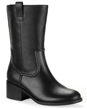 Style & Co. Inezz Mid Shaft Faux-leather Boots - Black