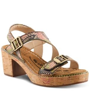 L'ARTISTE Jess Wedge Sandal - Brown