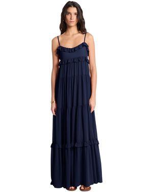 Michael Kors Sleeveless Tiered Maxi Dress - Blue