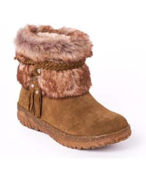 Minnetonka Everett 2 Suede Faux Fur Winter Boots - Brown