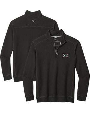 Tommy Bahama Georgia Bulldogs Montego Bay Half-zip Jacket - Black