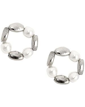 SOH The Loop Stud Earrings - Metallic