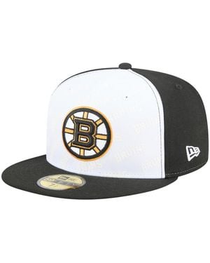 KTZ White/black Boston Bruins Repeat Two-tone 59fifty Fitted Hat