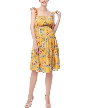 Kimi + Kai Kimi + Kai Maternity Jamie A-line Dress - Yellow