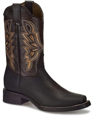Forastero Handcrafted Leather Boots By Western - Black