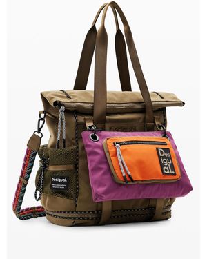 Desigual Xl Multi-Position Backpack, Polyester - Green
