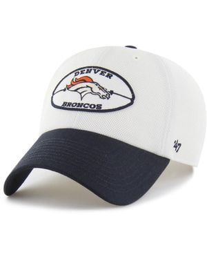 '47 Cream/navy Denver Broncos Pique Patch Clean Up Adjustable Hat - Multicolor