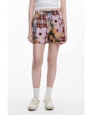 Desigual Collina Strada Boxer Bermuda - Multicolor