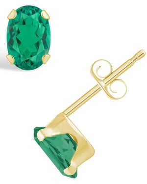 Macy's Gemstone Stud Earrings - Green