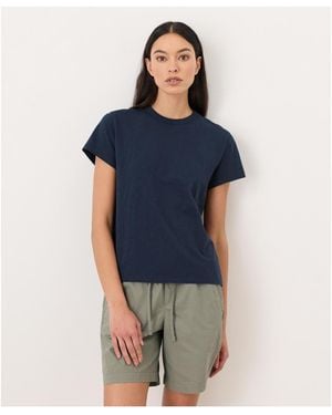 Pact Organic Cotton Slub Crewneck Tee - Blue