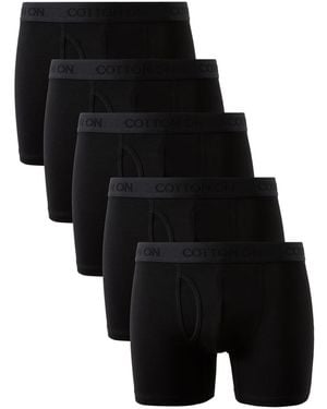 Cotton On Cotton-blend Fully-lined Pouch Boxer Briefs - Black