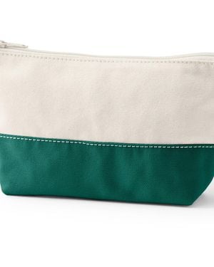 Lands' End Zipper Canvas Pouch - Green