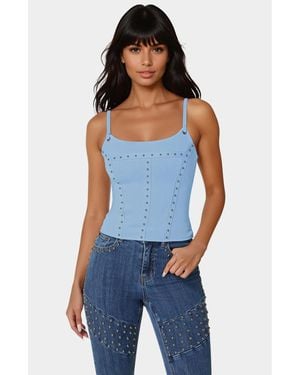 Bebe Studded Corset - Blue