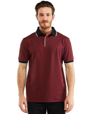 Mio Marino Classic-fit Cotton-blend Pique Polo Shirt - Red