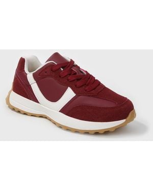 BERNESS Beyonce Retro Lace-up Sneakers - Red