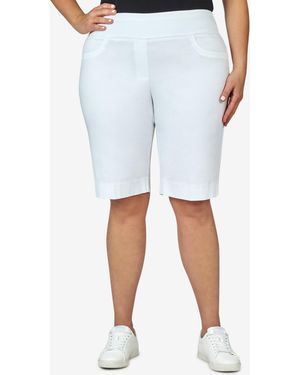 Ruby Rd. Plus Size Tech Stretch Shorts - Blue